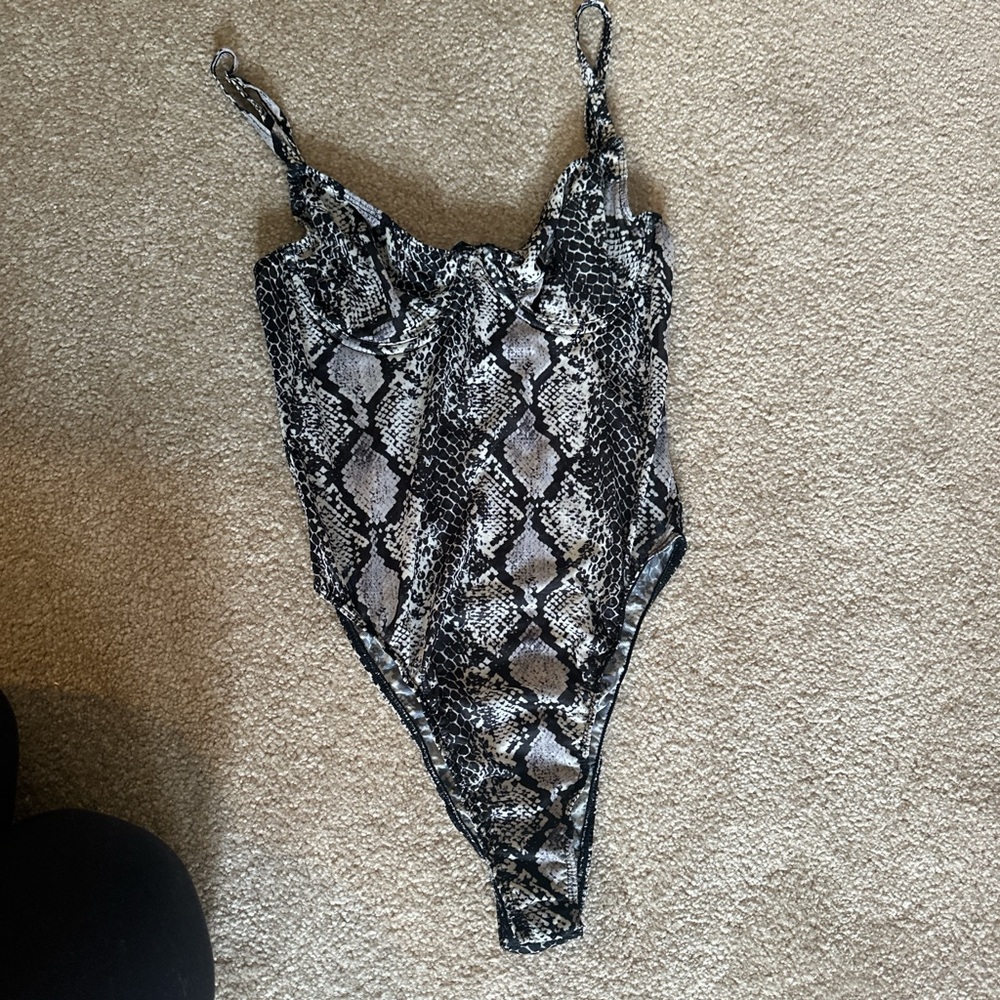 Stylish Snake Print Kids One Piece